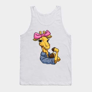 Giraffe with Ribbon Tank Top